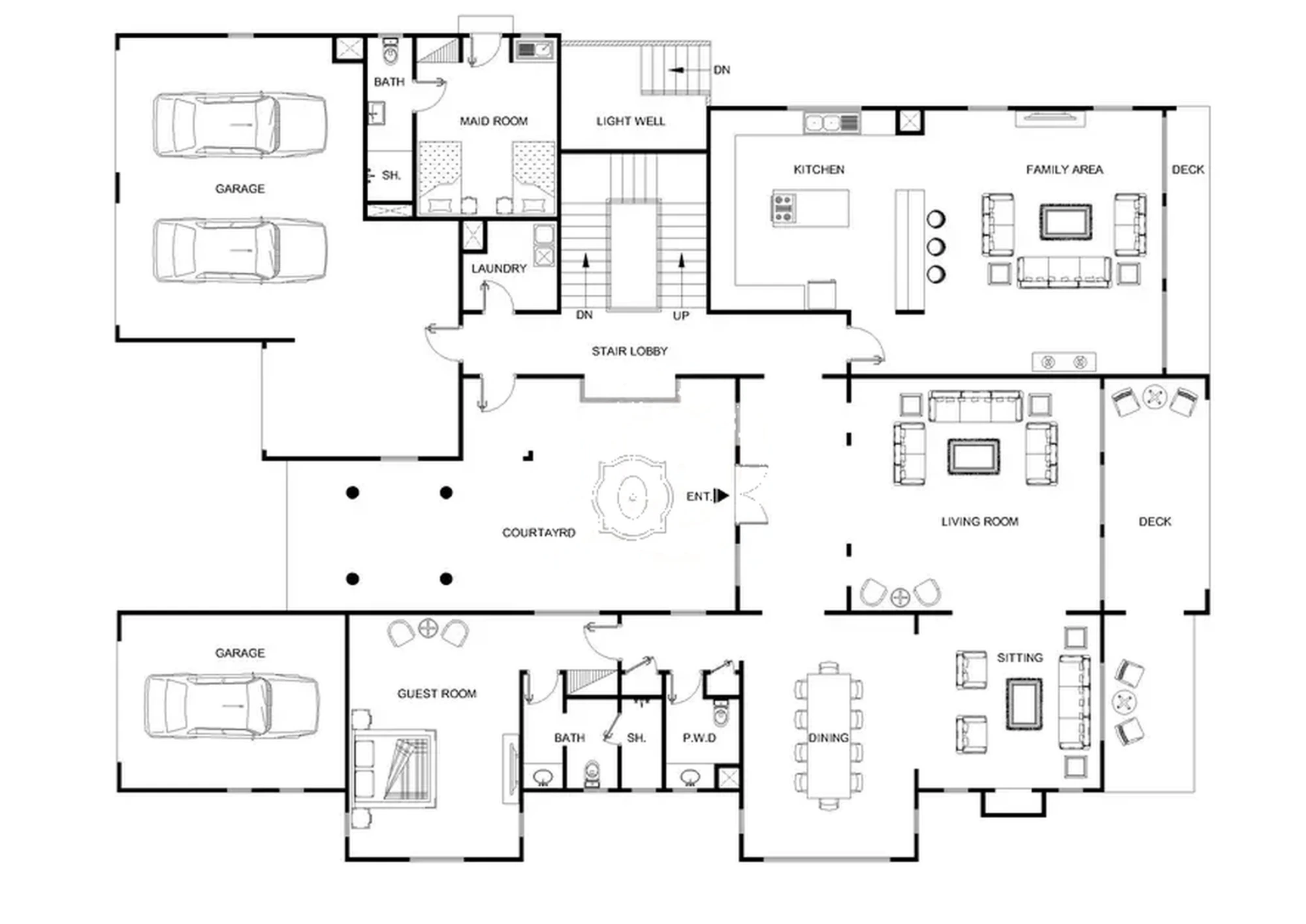 Supplied ground floor plan