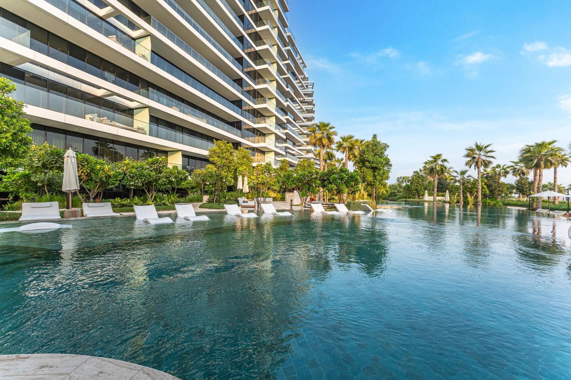 The newly photographed Kempinski swimming pool and residences