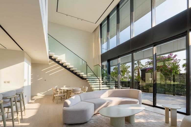 Interior of the three-bedroom apartment offered at AED 10,899,000