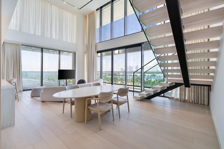 Interior of the two-bedroom apartment offered at AED 9,800,000