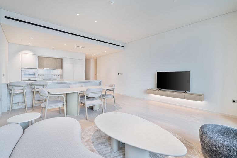 Interior of the two-bedroom apartment offered at AED 4,600,000