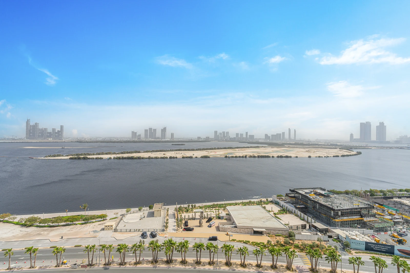Dubai Creek and Downtown skyline from the residence