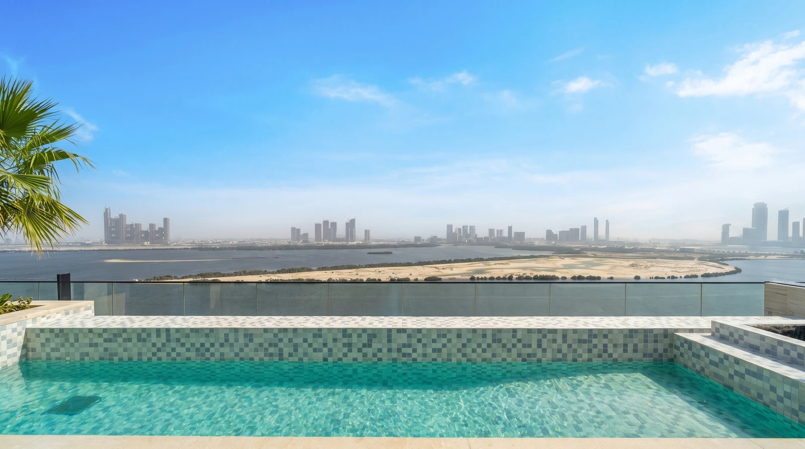Private rooftop pool overlooking Dubai Creek